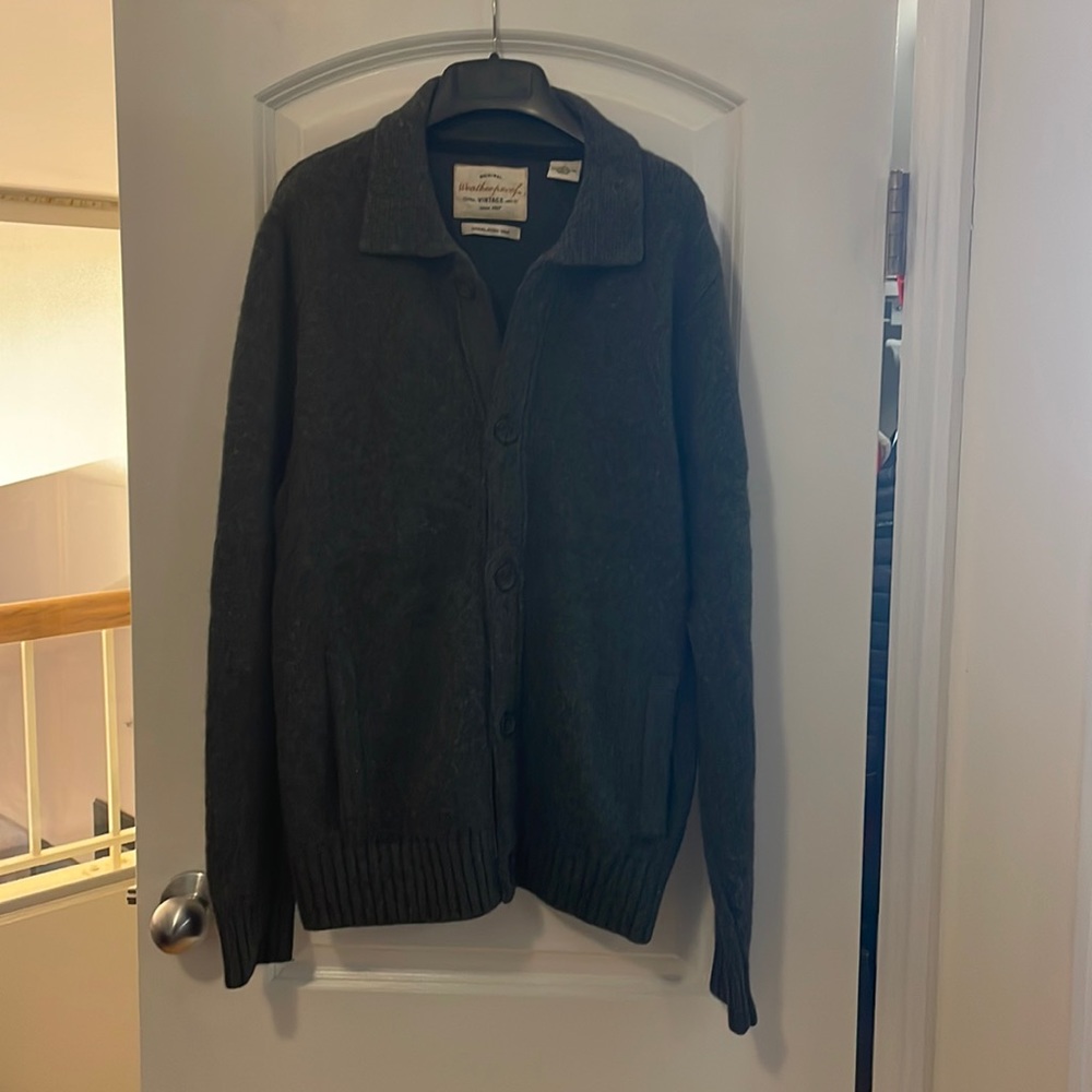 Weatherproof Vintage Charcoal Men's Cardigan (NWOT, Men's Small)